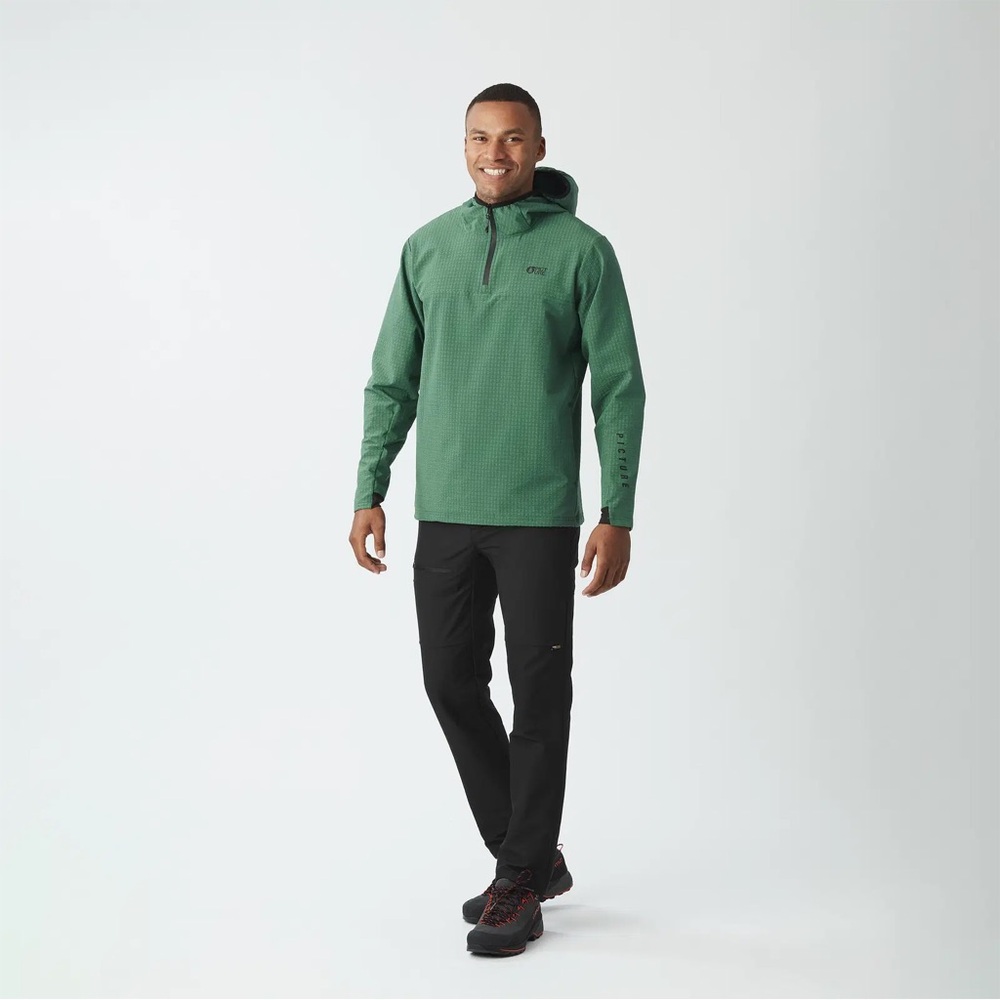 Men's Green 1/4 Zip Hoodie by Picture